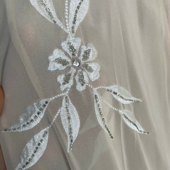 BHLDN Belize Embroidered A-Line Long-Sleeve V-Neck Gown Wedding Dress - Picture 4 of 5